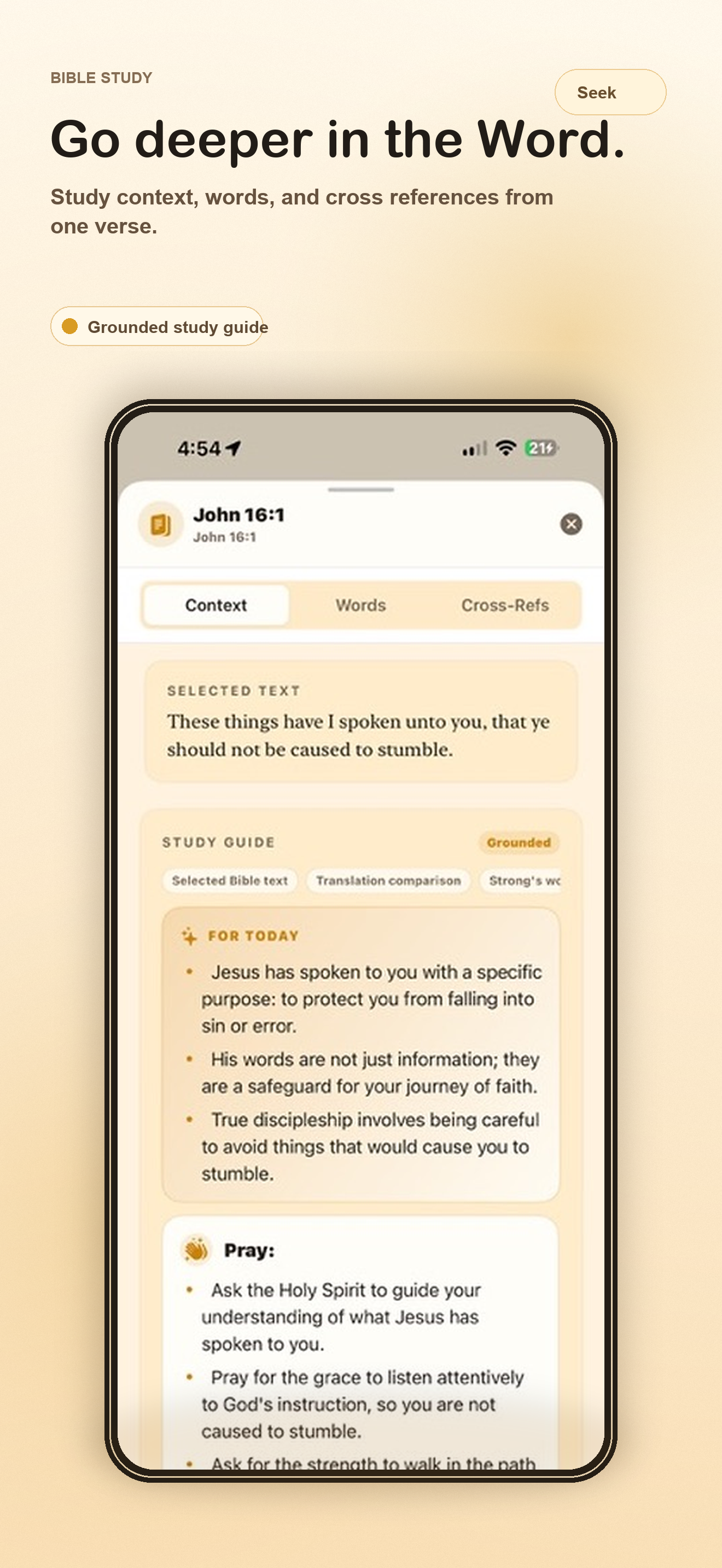 Seek First Bible study guide