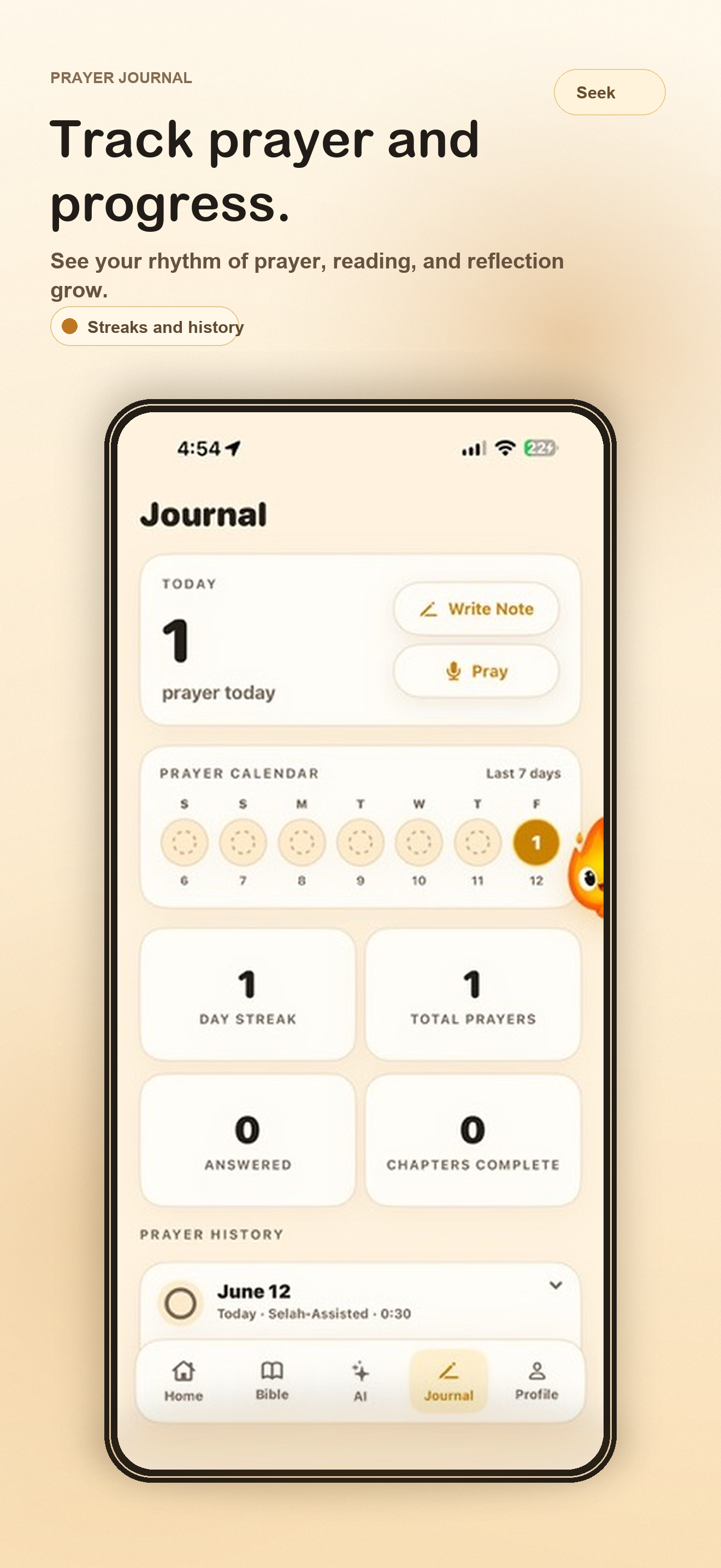 Seek First prayer journal