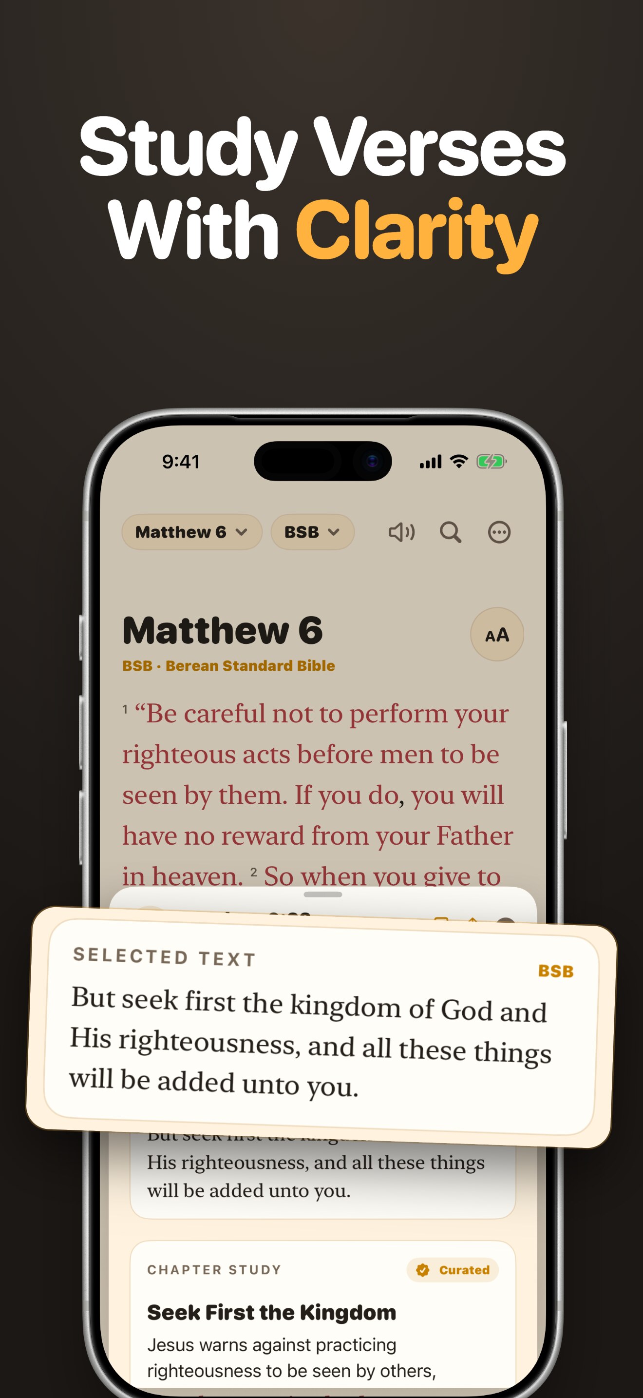 Seek First Bible study of Matthew 6:33